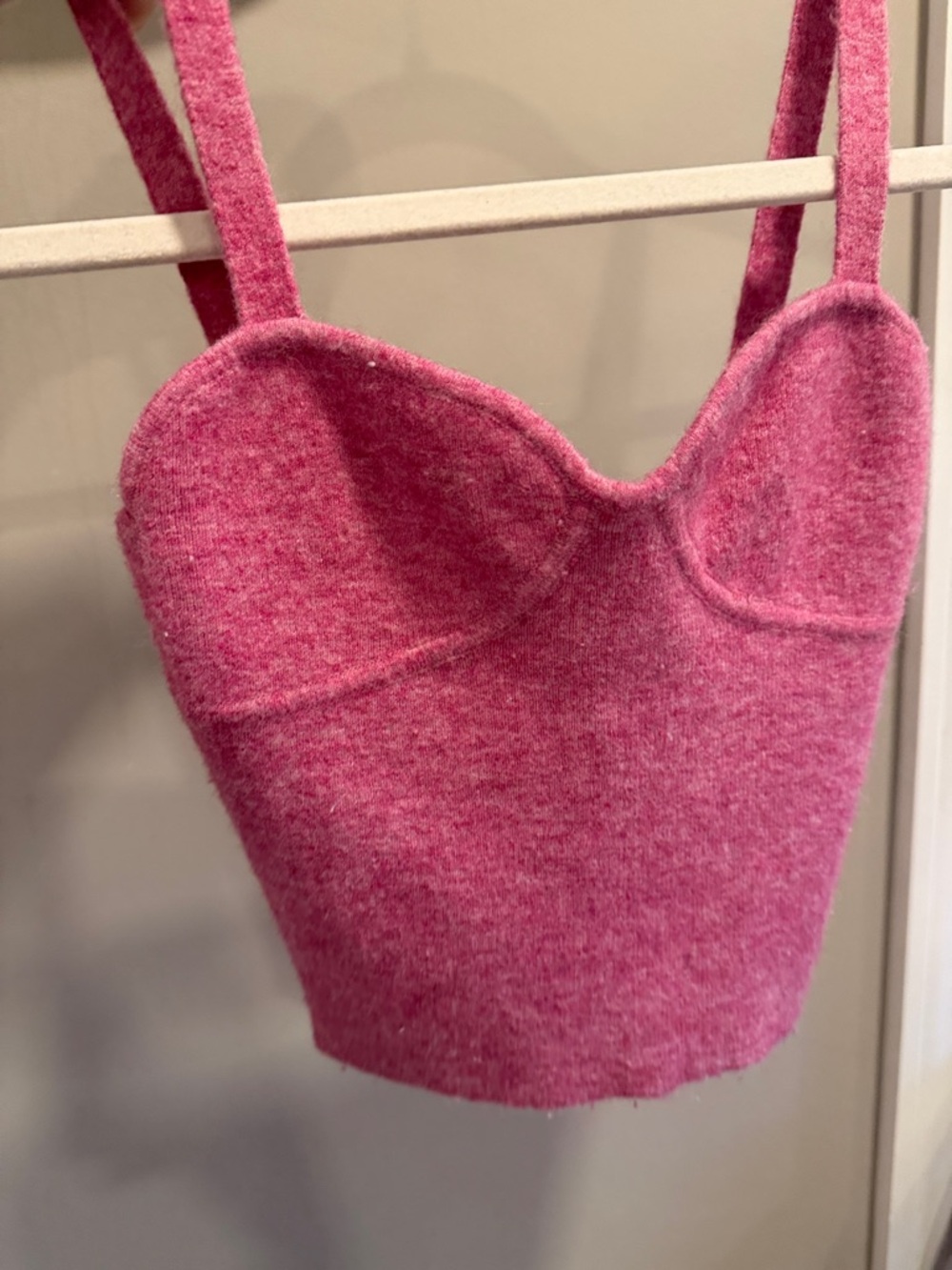 Aritzia ~ Wilfred Sicily Sweater Tank Pink Cropped Tank Top